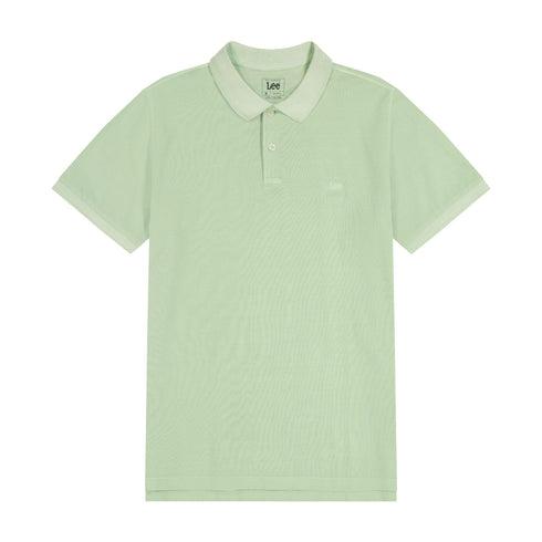 Lee Men's Garment Dye Polo In Soft Sage - Rodeo In