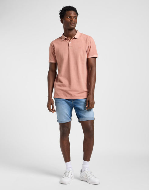 Lee Men's Garment Dye Polo T-Shirt In Sepia