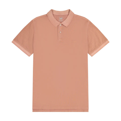 Lee Men's Garment Dye Polo T-Shirt In Sepia