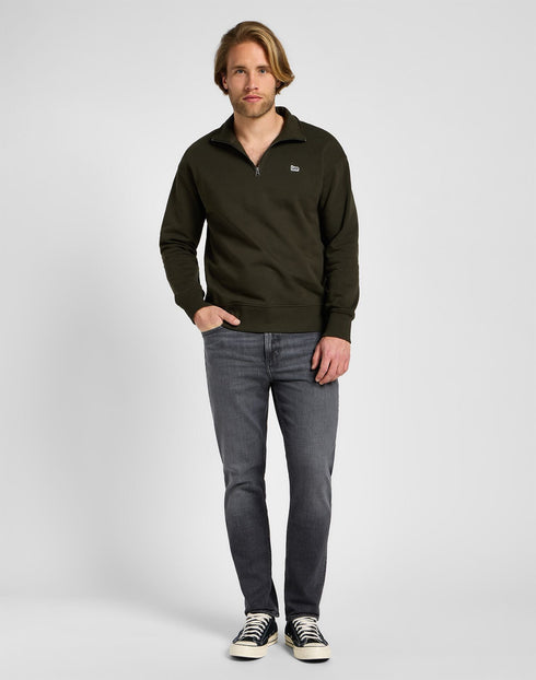 Lee Men's Half Zip Sweatshirt in Olive Night