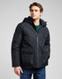 Lee Men's Hooded Short Puffer Jacket In Black - Rodeo In