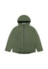 Lee Men's Hooded Short Puffer Jacket In Olive Gray