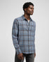 Lee Men's Leesure Shirt In Indigo Static Plaid - Rodeo In