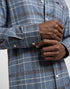 Lee Men's Leesure Shirt In Indigo Static Plaid - Rodeo In