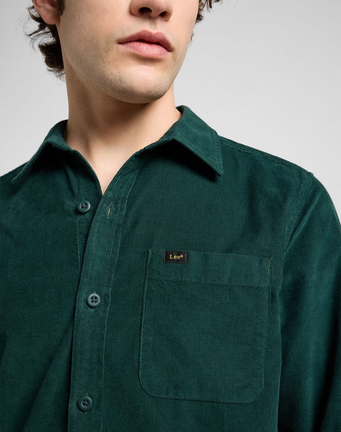 Lee Men's Leesure Shirt In Jade Forest