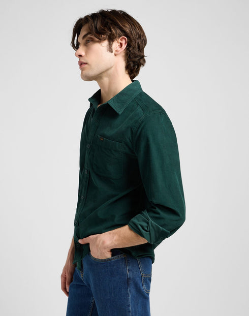 Lee Men's Leesure Shirt In Jade Forest - Rodeo In