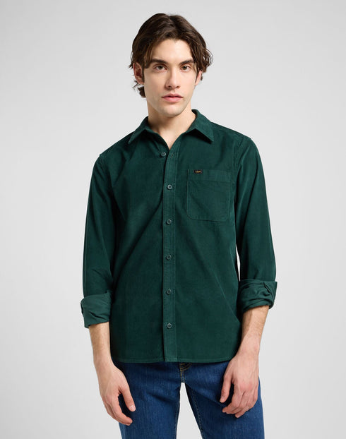 Lee Men's Leesure Shirt In Jade Forest - Rodeo In