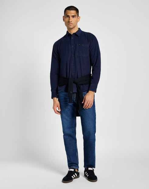 Lee Men's Leesure Shirt in Real Indigo