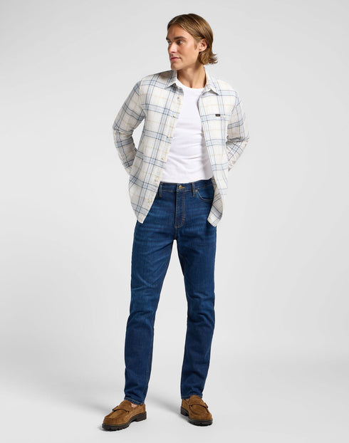 Lee Men's Leesure Shirt In Shy Blue