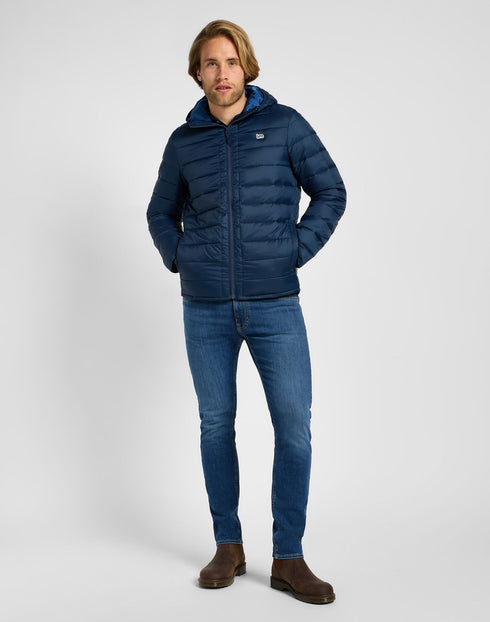 Lee Men's Light Puffer Jacket in Rivet Navy - Rodeo In