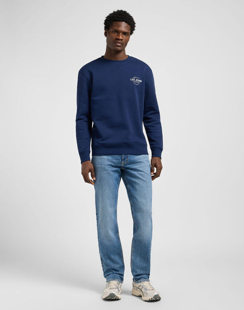 Lee Men's Logo Crew Sweatshirt in True Navy
