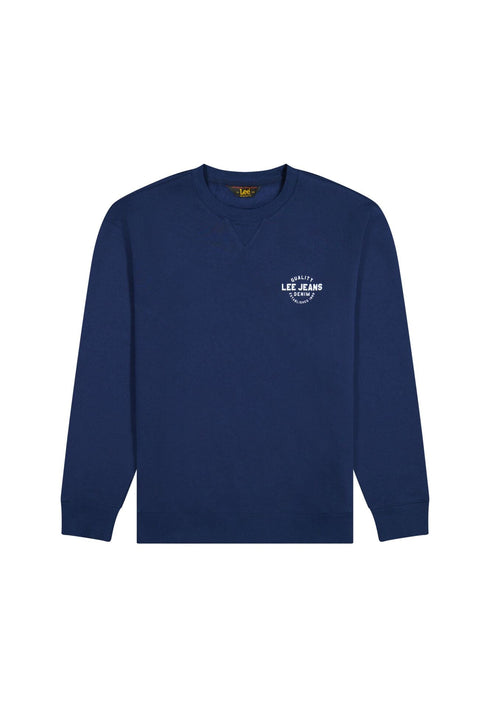 Lee Men's Logo Crew Sweatshirt in True Navy