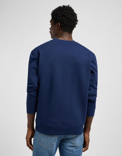 Lee Men's Logo Crew Sweatshirt in True Navy