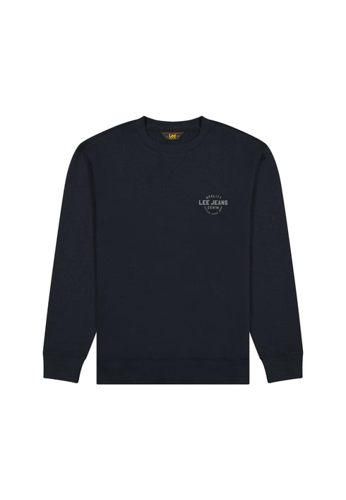 Lee Men's Logo Crew Sweatshirt in Unionall Black