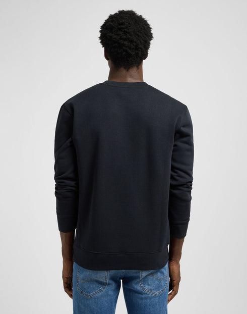 Lee Men's Logo Crew Sweatshirt in Unionall Black