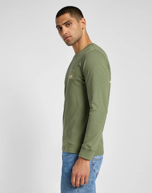 Lee Men's Long Sleeve Frontier T-Shirt In Mercantile Green