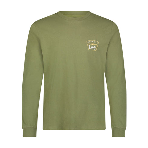 Lee Men's Long Sleeve Frontier T-Shirt In Mercantile Green - Rodeo In