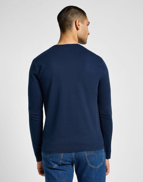Lee Men's Long Sleeve Henley Inky Blue