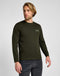 Lee Men's Long Sleeve Med Wobbly T-Shirt In Olive Night