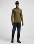 Lee Men's Long Sleeve Pique Polo T-Shirt In Army Green