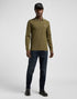 Lee Men's Long Sleeve Pique Polo T-Shirt In Army Green - Rodeo In