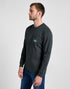 Lee Men's Long Sleeve Pocket Logo T-Shirt in Washed Black