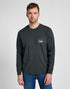 Lee Men's Long Sleeve Pocket Logo T-Shirt in Washed Black