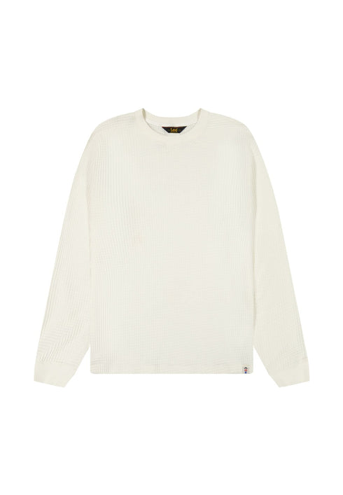 Lee Men's Long Sleeve Waffle T-Shirt In Ecru - Rodeo In