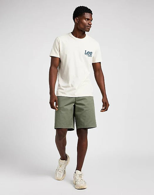 Lee Men's Loose Logo T-Shirt In Ecru - Rodeo In