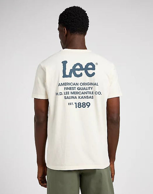 Lee Men's Loose Logo T-Shirt In Ecru - Rodeo In