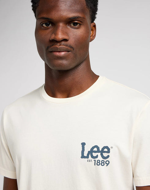 Lee Men's Loose Logo T-Shirt In Ecru - Rodeo In