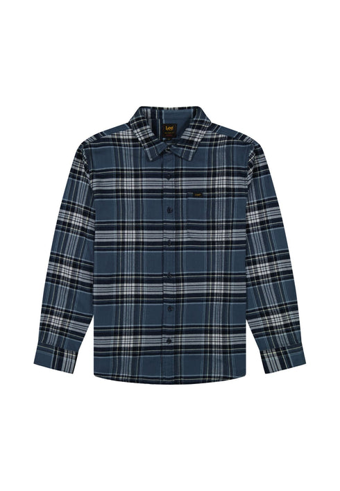 Lee Men's Mercantile Shirt In Vintage Blue Plaid - Rodeo In
