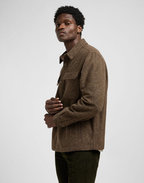 Lee Men's Overshirt In Brown Jasper - Rodeo In