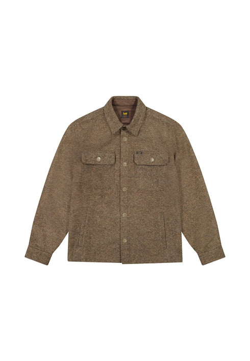 Lee Men's Overshirt In Brown Jasper - Rodeo In