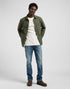 Lee Men's Paneled Overshirt In Oak Moss