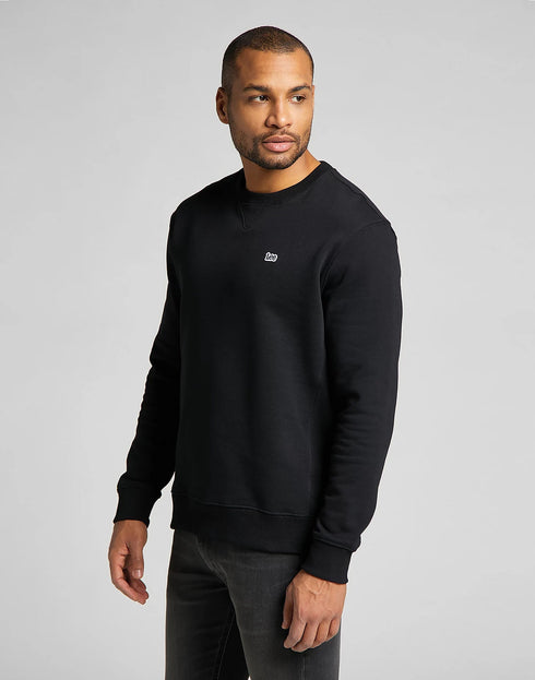 Lee Men's Patch Crew Sweatshirt In Black
