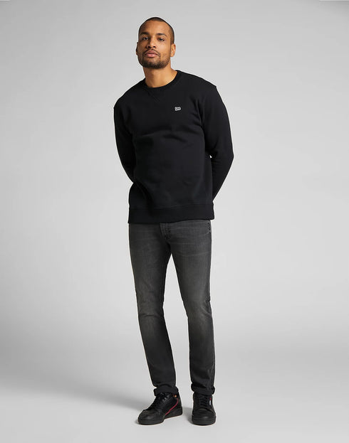 Lee Men's Patch Crew Sweatshirt In Black