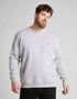 Lee Men's Patch Crew Sweatshirt in Grey Mele