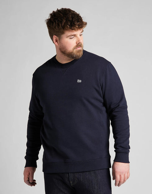 Lee Men's Patch Crew Sweatshirt in Midnight Navy