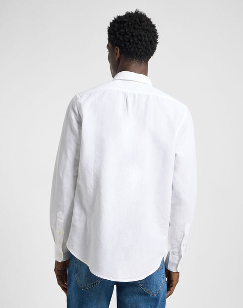 Lee Men's Patch Logo Shirt in Bright White