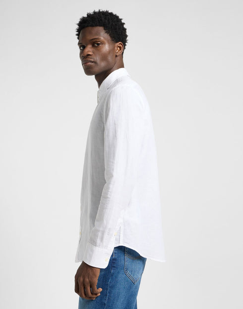 Lee Men's Patch Logo Shirt in Bright White