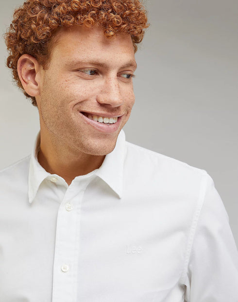 Lee Men's Patch Shirt In Bright White