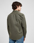 Lee Men's Patch Shirt In Olive Gray