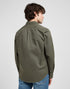 Lee Men's Patch Shirt In Olive Gray - Rodeo In