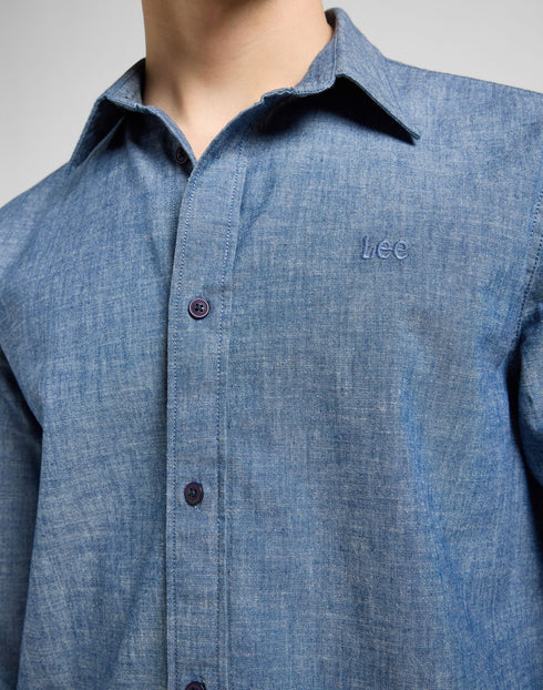 Lee Men's Patch Shirt In Rinse - Rodeo In