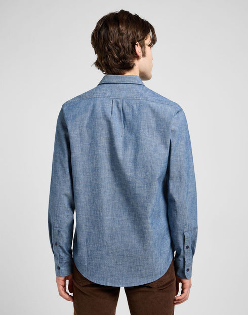 Lee Men's Patch Shirt In Rinse - Rodeo In