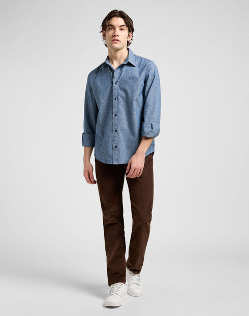 Lee Men's Patch Shirt In Rinse - Rodeo In