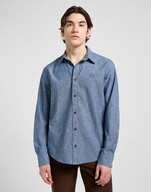 Lee Men's Patch Shirt In Rinse - Rodeo In