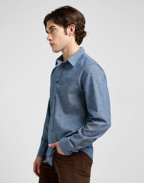 Lee Men's Patch Shirt In Rinse - Rodeo In