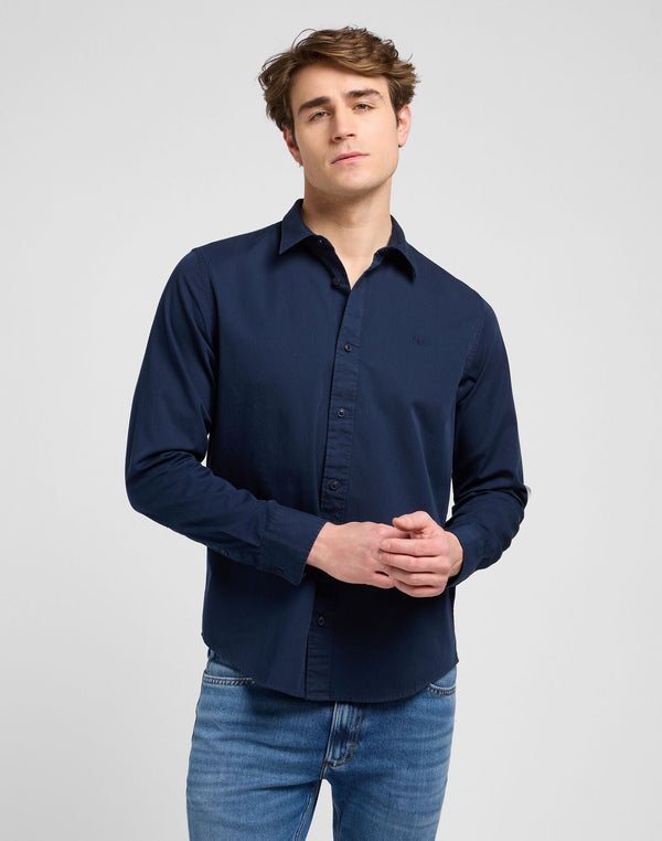 Lee Men's Patch Shirt In Rivet Navy - Rodeo In